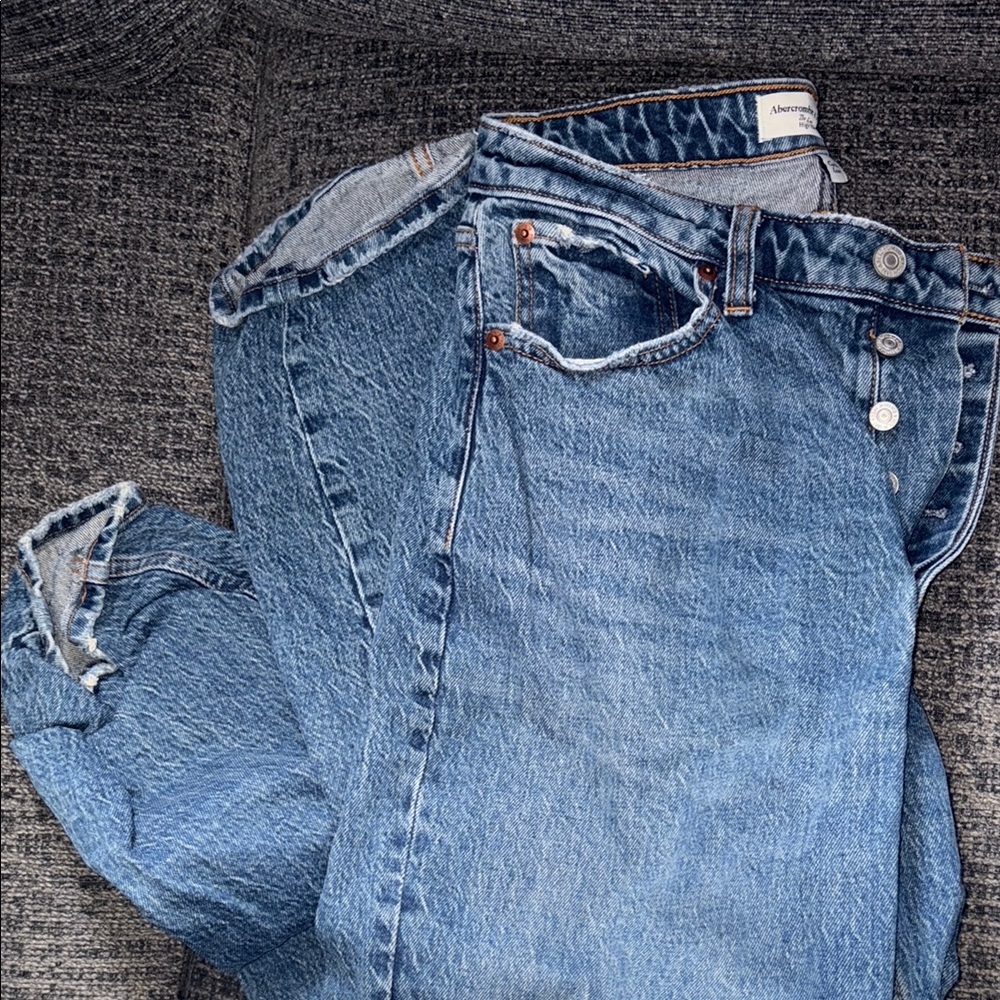 Abercrombie & Fitch Blue Boyfriend Jeans Relaxed Fit